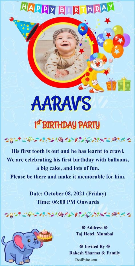 Baby 1st Birthday Invitation Card, 1 St Birthday Invitation Card, Baby Boy 1st Birthday Invitation Card, First Birthday Boy Invitation Card, 1st Bday Invitation Cards, 1st Birthday Invitation Card Ideas, Baby Boy Birthday Invitation Card, 1st Birthday Card Invitation, 1st Birthday Boy Invitations