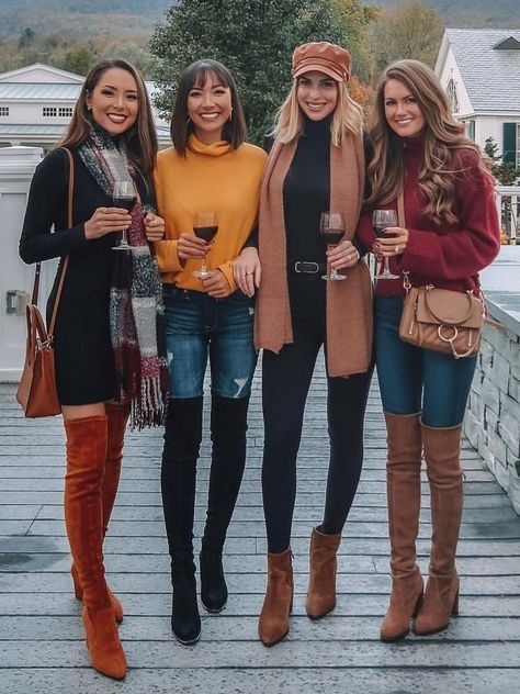 Casual Wine Tasting Outfit Winter, Wine Tasting Outfit Fall 2023, Cold Weather Wine Tasting Outfits, Wine Tour Outfit Winter, Winter Wine Tasting Outfit, Winery Outfit Fall Wine Tasting, Country Outfits Fall, Wine Country Outfit, Wine Tour Outfit