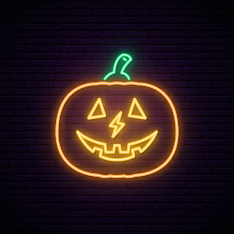 Neon Pumpkin, Montreal Tattoo, Cute Fall Wallpaper, Iphone Wallpaper Fall, Halloween Wallpaper Iphone, Neon Aesthetic, Halloween Icons, Neon Wallpaper, Halloween Backgrounds