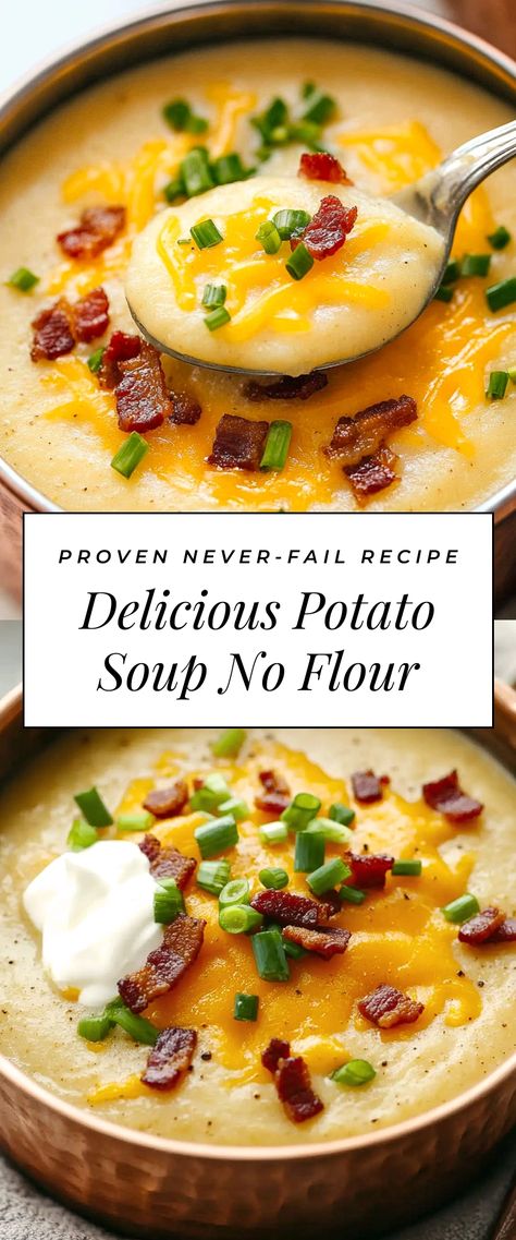 Image for Delicious Potato Soup No Flour Potato Soup Without Flour, Potato Soup No Flour, Potato Soup No Milk, Low Sodium Potato Soup, Low Carb Potato Soup, Potato Soup Gluten Free, Quick Potato Soup, Gluten Free Potato Soup, Low Carb Potatoes