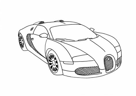 Dibujos de autos Bugatti para colorear Race Car Coloring Pages, Bugatti Veyron Super Sport, Sports Coloring Pages, Truck Coloring Pages, Cars Coloring Pages, Coloring Pages For Boys, Bugatti Cars, Cool Sports Cars, Bugatti Chiron