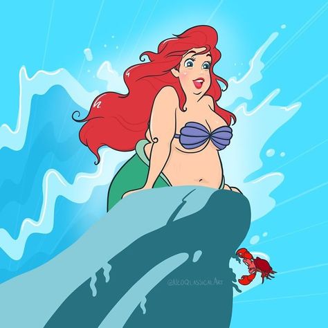 Artist Reimagines Disney Princesses As Being Plus-Size, Stirs Up A Heated Debate | Bored Panda Fat Disney Princesses, Funny Princess, Disney Character Drawings, Plus Size Disney, Princesses Disney, Animation Disney, Plus Size Art, Tree Pose, Pinturas Disney