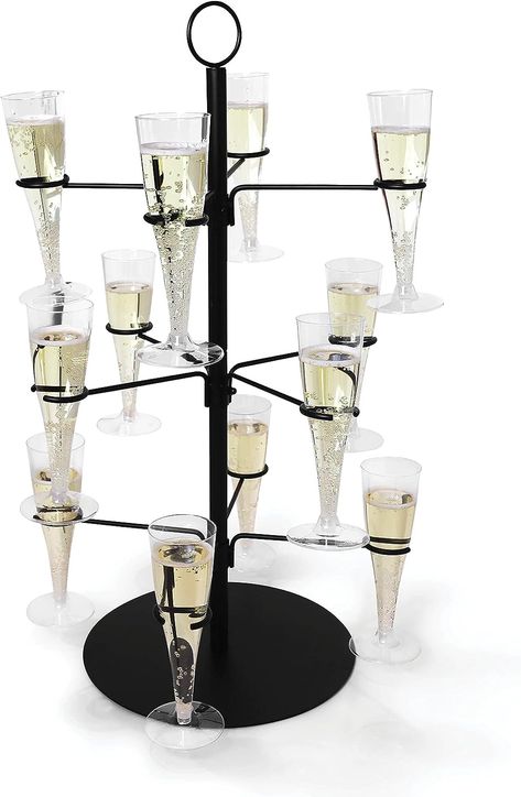 Cool way to spice up a party! Cocktail Tree, Bridal Shower Mimosa Bar, Bridal Shower Mimosa, Cocktails Martini, Margarita Martini, Champagne Cocktails, Beer Tower, Liquor Drinks, Party Supply Store