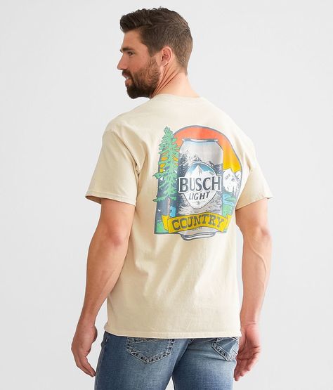 Junkfood Busch Light® Country T-Shirt - Men's T-Shirts in Sand | Buckle Busch Light, Deer Shirt, Easter Fashion, Conversion Chart, Accessories Clothing, Fabric Care, Apparel Accessories, Shirts Tops, Graphic T Shirt