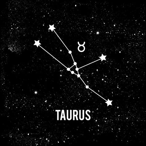 Taurus constellation                                                                                                                                                     Más Tattoo Taurus, Taurus Constellation Tattoo, Taurus Sun, Sun In Taurus, Zodiac Sign Taurus, Taurus Constellation, Constellation Tattoo, Taurus Tattoos, Zodiac Tattoos