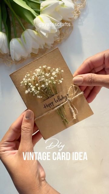 Gayatri chouhan on Instagram: "DIY Vintage Card Idea #crafts #handmade #diy #papercrafting #giftideas #art #papercrafts #gift #giftidea #gifts #vintage #vintagestyle #vintagecards" Flower Bookmark, Vintage Card, Instagram Diy, Birthday Diy, Diy Vintage, Crafts Handmade, Vintage Cards, Diy Flowers, Diy Handmade