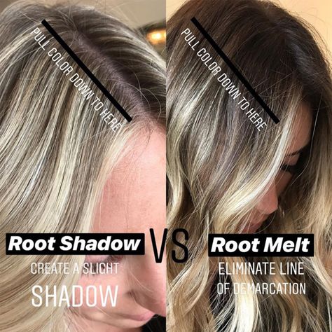 Root Melt, Root Shadow, Blonde Hair With Roots, Blonde Hair Brown Eyes, Hair Shadow, Hair Color Formulas, Highlights Blonde, Blonde Roots, Blonde Hair Color Ideas