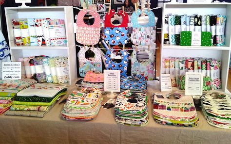 Blanket Display Craft Show | Thanks goodness my handy dandy helper captured it. Sewing Vendor Booth, Blanket Vendor Display, Bib Display, Baby Store Display, Blanket Display, Craft Stall Display, Craft Fair Booth Display, Craft Show Booths, Stall Display