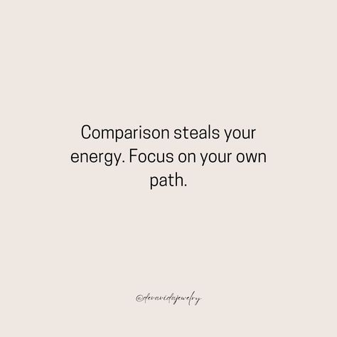 Comparison steals your joy. Focus on your own path. It’s easy to get distracted by what others are doing, but your journey is unique. Celebrate your achievements, big or small, and keep your eyes on your own goals. You’ve got this! ✨ #devavida #comparison #selflove #motivation #uniqueness #focus #inspiration Focus On Your Own Life Quotes, What You Focus On Expands, Focus On Present, Focus Inspiration, Selflove Motivation, You Ve Got This, Focus On Yourself, Meaningful Quotes, Focus On