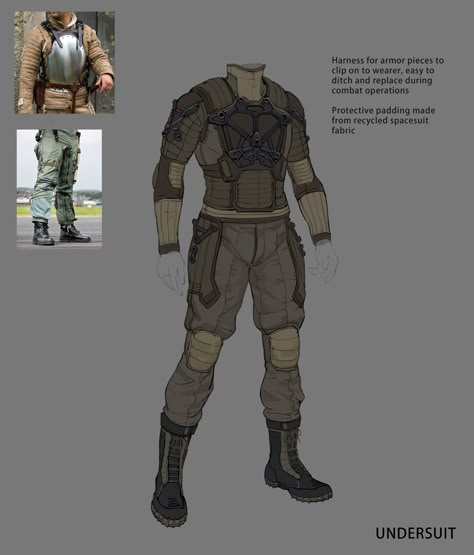 ArtStation - Costume Designs for Cinematic Project, William 巴特尔 Bao Sci Fi Armor Concept Suits, Sci Fi Uniform Concept Art, Sci Fi Dress Concept Art, Sci Fi Uniform Concept, Sleek Sci Fi Armor, Modern Armor Concept, Dystopian Armor, Bounty Hunter Concept Art, Superhero Costume Design