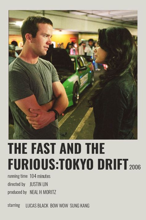 Polaroid Movie Poster, Movie Fast And Furious, Cars Poster, The Fast And The Furious, Tokyo Drift Cars, Fast And The Furious, Furious Movie, Tokyo Drift, Iconic Movie Posters