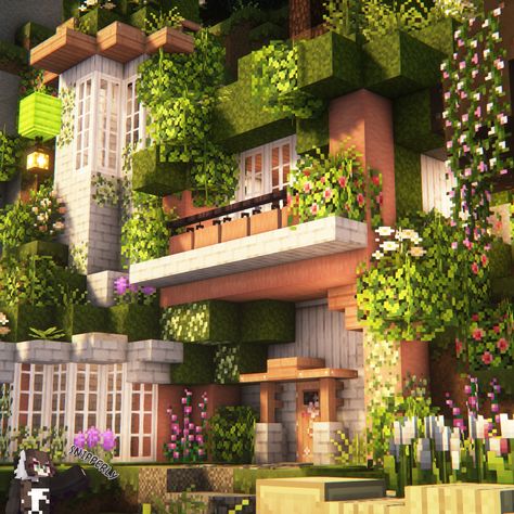 Minecraft Flower Bed, Minecraft Flower Shop, Flower Shop Ideas, Minecraft Pattern, Mc Ideas, Sims Ideas, Minecraft Tips, Hobbit Hole, Minecraft House