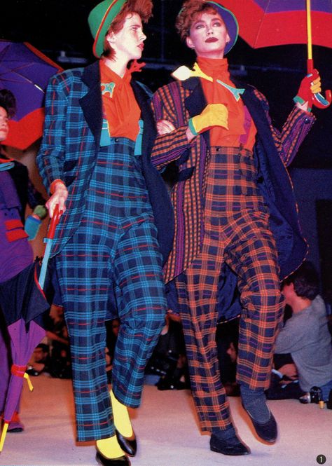 archivings:    Jean Paul Gaultier Fall/Winter 1982 Clown Costumes, Blitz Kids, Clown Face, Kid Fashion, Funky Outfits, Bold Logo, New Romantics, Club Kids, Human Poses