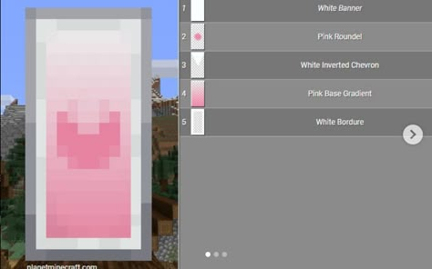 Cute Pink Minecraft Banners, Cute Banner Designs Minecraft Pink, Minecraft Banner Designs Pink, Heart Banner Minecraft, Cute Banner Designs Minecraft, Pink Heart Banner, Sanrio Minecraft, Banner Minecraft Tutorials, Banners Minecraft