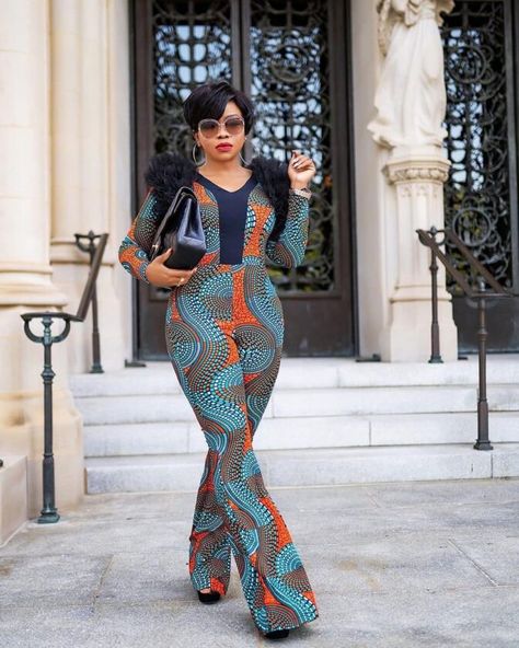 2021 Latest Ankara Style you will love to have. - Ladeey Jumpsuit Ankara Styles, Latest Ankara Style, Jumpsuit For Ladies, Jumpsuit Ankara, Ankara Jumpsuit Styles, Jumpsuit Ideas, Xhosa Traditional Attire, Beautiful Ankara Gowns, Jumpsuit Styles