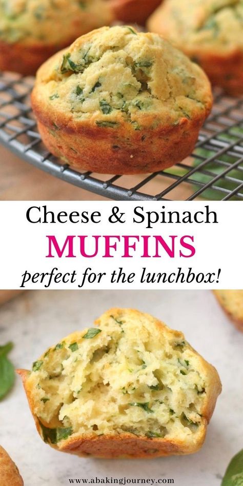 These Cheddar Spinach Muffins make a delicious savoury baked goods that can be served as an appetiser or enjoyed as a snack. These savoury cheese muffins are also a great lunchbox meal idea for your kids, packed with hidden veggies! Make Ahead Savory Snacks, Savory Muffins For Kids, Toddler Spinach Recipes, Toddler Muffin Recipes, Spinach Muffins For Kids, Lunchbox Muffins, Cheesy Muffins, Healthy Savoury Muffins, Muffins For Toddlers