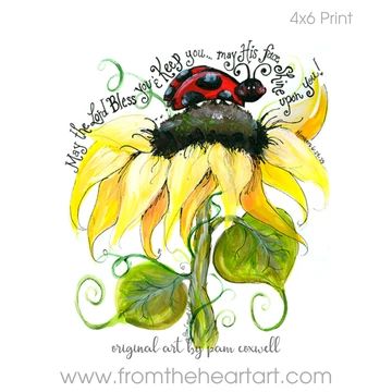 Sunflower Watercolor, Bible Journaling Ideas Drawings, Sunflower Wall Art, 4x6 Prints, 11x14 Print, 5x7 Print, Bible Art Journaling, Scripture Art, Sunflower Print