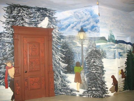 Narnia Mural, Narnia Playroom, Narnia Library, Narnia Bedroom, Narnia Birthday Party, Narnia Nursery, Narnia Room, Narnia Birthday, School Hallway Decorations