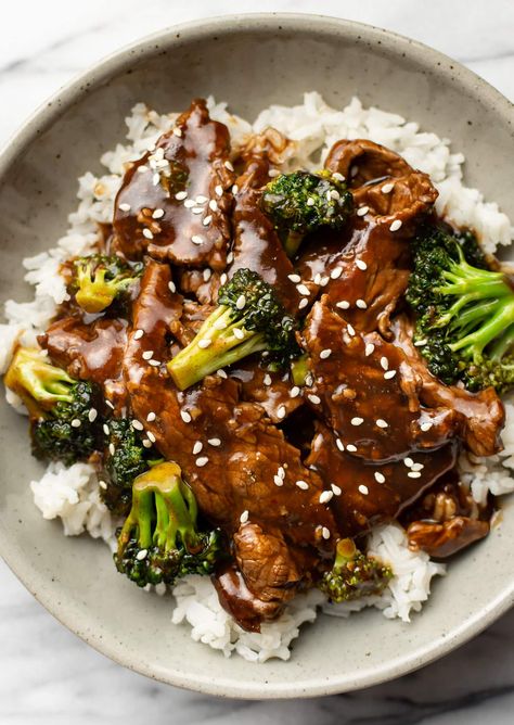 Beef and Broccoli (30 Minutes!) Best Beef And Broccoli, Easy Beef And Broccoli Recipe, Beef Broccoli Recipe, Salt And Lavender, Beef And Broccoli Recipe, Salt Lavender, Easy Beef And Broccoli, Beef Broccoli, Lavender Recipes