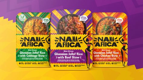 Elevating East African Cuisine With Nana Africa With It’s Launch In Australia, A Packaging Design Triumph By Relax Design Food Packaging Design Ideas, Creative Food Packaging, Cabbage Stew, Jollof Rice, Packaging Design Ideas, Food Branding, Chicken Stew, Food Packaging Design, Orange Design