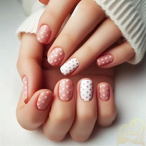 https://card9.com/ai/petite-polka-dot-nail-set Short Nail Designs Polka Dots, Short Polka Dot Nails, Dotting Tool Nail Art Ideas, Nail Art Dots, Polka Dot Nail Art, Dot Nail Art, Light Nails, Polka Dot Nails, Dotting Tool