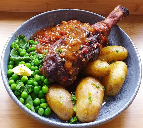 Slow Cooked Moroccan Lamb Shanks Slow Cooked Moroccan Lamb, Moroccan Lamb Shanks, Lebanese Dishes, Lamb Shanks Slow Cooker, Slow Cooked Lamb Shanks, Lamb Shank Recipe, Lamb Shank, Moroccan Lamb, Lamb Recipe