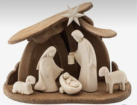 Nativity Scene Diy, The Nativity Scene, Diy Nativity, Christmas Clay, The Nativity, Christmas Nativity Scene, Birth Of Jesus, Christmas Nativity, Christmas Wood