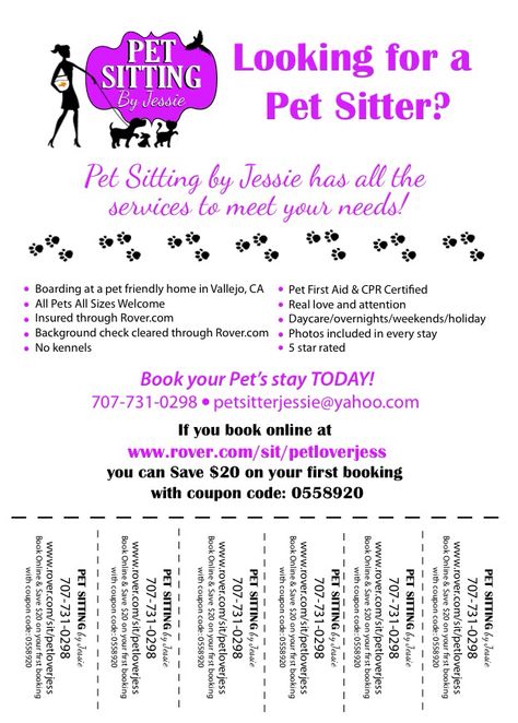 Flyer with contact info by Amanda Perla Dog Sitting Flyer Ideas, Pet Sitting Flyer Ideas, Pet Sitting Flyer, Pet Sitting Forms, Dog Walking Flyer, Dog Sitting Business, Dog Kennel Outside, Dog Daycare Business, Pet Care Business