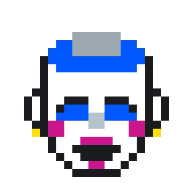 Fnaf Pixel Art Grid Easy, Fnaf Perler Beads Pattern, Fnaf Pixel Art Grid, Fnaf Perler Beads, Pixel Art Fnaf, Fnaf Pixel Art, Pixlr Art, Art Fnaf, Ballora Fnaf