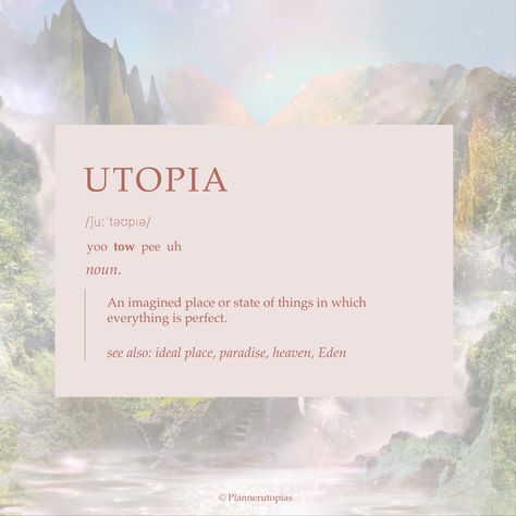 Utopia - what does it mean? We fell in love with the word and meaning of Utopia. To us, Utopia represents different ideas, about how the greatest happiness and well-being for people can be achieved. That fits perfect with our vision as, our aspiration is to provide aesthetically pleasing divination tools and design templates, that will help you in your journey. This is the main focus in Plannerutopia and every product we design will be with this perspective and outlook in mind. “Reach for Uto Utopia Art Paintings, Utopia Aesthetic, Utopia Meaning, Utopian World Illustration, Literature Is My Utopia, Utopia Uk Show, Daily Tarot, Dream Interpretation, Healthy Mindset