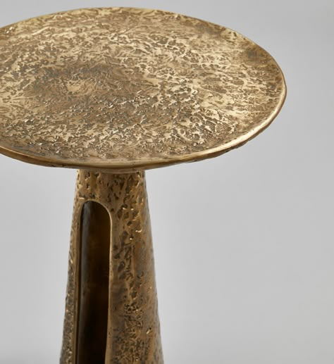 Brass Table Base, Sculptural Furniture, Brass Furniture, Dressing Table Design, Brass Side Table, Bedroom False Ceiling Design, Accent Side Table, Side Coffee Table, Furniture Side Tables