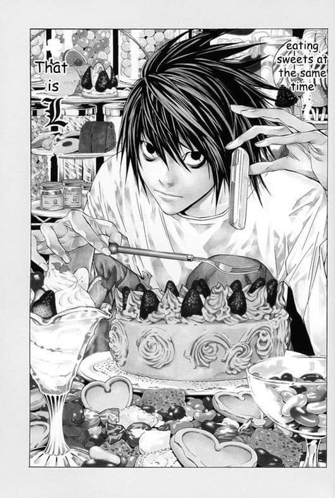 Prints For Walls Black And White, Deathnote Manga Panels, Light Yagami Manga Panel, L Manga Panel, Manga Panels To Draw, Manga Birthday, Deathnote Light, L Manga, Posters Black And White