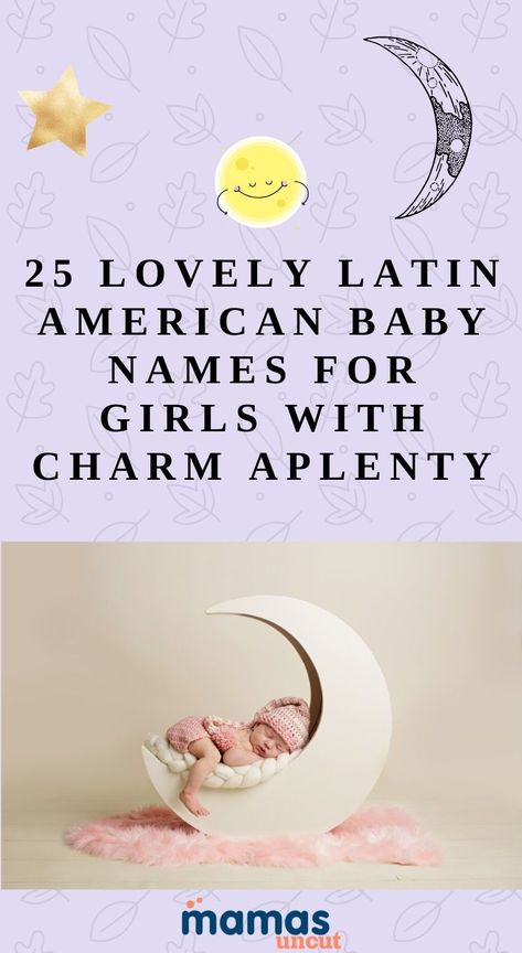 Latin America is home to some of the world's most memorable and beloved baby names. These 25 names for girls are popular and offer tons of charm. Latin Baby Names, Mexican Girl Names, Latin Baby Girl Names, Latin Girl Names, Spanish Girls Names, American Names, Rustic Boy Names, Vintage Boy Names, Strong Baby Names