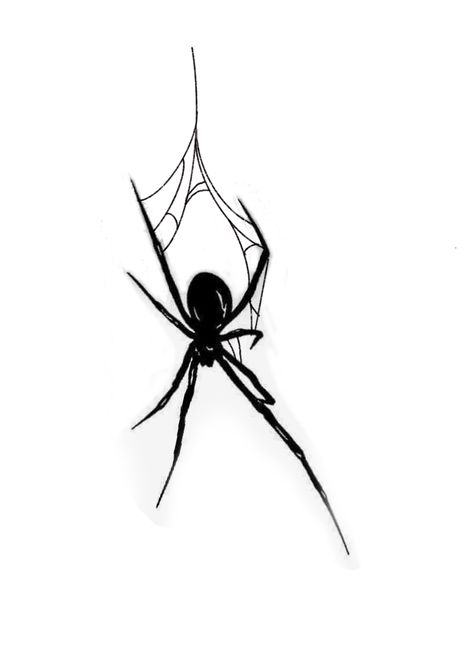 Black Spider Tattoo Design, Spider Tattoo Drawing, Spider Tattoo Stencil, Black Widow Tattoo With Web, Spider Tattoo Sketch, Black Widow Spider Tattoo Design, Hunterxhunter Tattoo, Small Spider Tattoo, 3d Black Widow Spider Tattoo