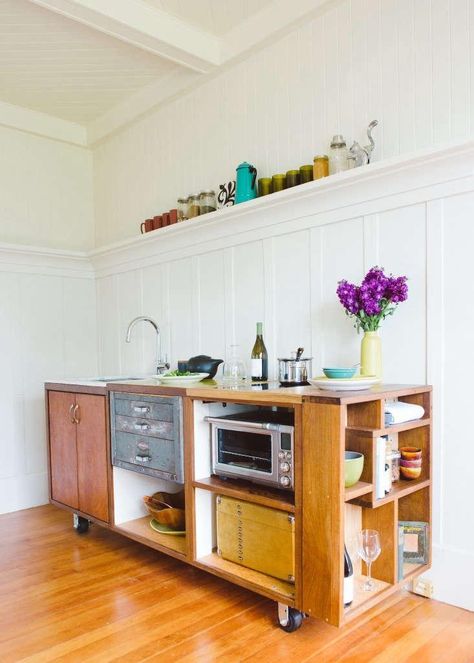 Movable Kitchen Cabinets, Movable Island Kitchen, Office Island, Moveable Kitchen Island, Classic Farmhouse Kitchen, Kitchen Island With Stove, Mobile Kitchen, Farmhouse Kitchen Island, Portable Kitchen