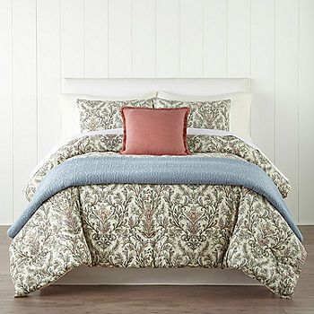 Linden Street Holland 3-pc. Comforter Set, Color: Egret - JCPenney Comforter Set, Comforter Sets, Holland, Farmhouse, Bedroom, Free Shipping, Color