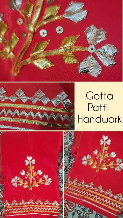 Gotapatti Work Blouses, Poshak Rajputi, Gotapatti Work, Navratri 2024, Gota Embroidery, Ladies Sangeet, Rajasthani Dress, Gold Work Embroidery, Hand Work Design