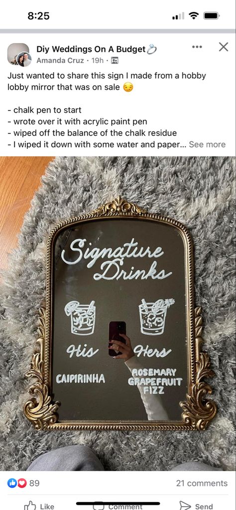 You Look Like You Need A Drink Mirror, Wedding Bar Menu Mirror, Mirror Drink Sign, Bar Sign Mirror, Mirror Bar Sign Wedding, Wedding Bar Sign Mirror, Diy Signature Drink Sign, Diy Wedding Mirror Sign, Mirror Wedding Signage