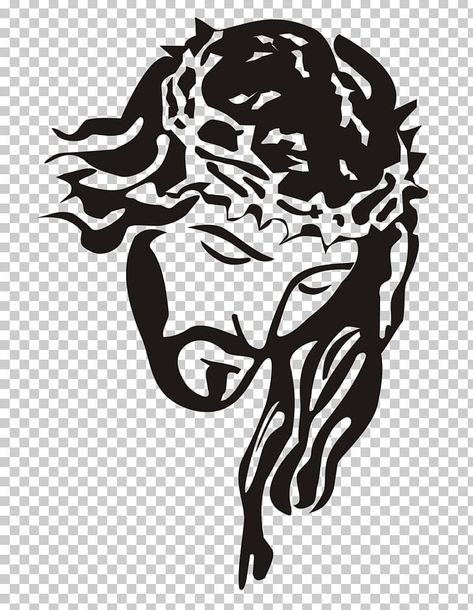 Jesus Sketch, Nativity Silhouette, Gangsta Tattoos, Jesus Christ Painting, Jesus Tattoo, Line Paper, Jesus Face, Face Lines, Character Graphic