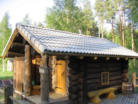 Log Sauna, Sauna Plans, Cabin Sauna, Modern Saunas, Sauna House, Finnish Sauna, Hot Steam, Sauna Room, Canned Heat