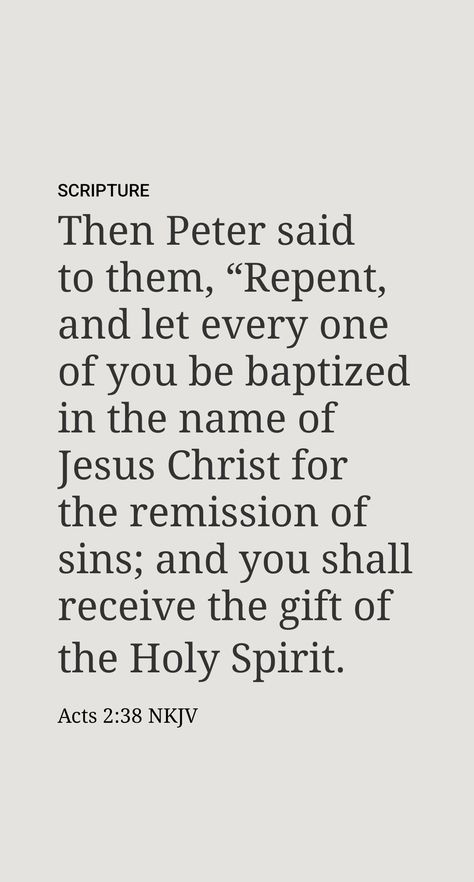 John’s baptism was for Jews under the law covenant and indicated their repentance of sins they had committed against that law. Their being baptized by John’s baptism showed their repentance and Jehovah forgave them their sins. But this case at Acts 2:38 was different. Peter was talking to opposers. Repent And Be Baptized, Acts 2:38, Being Baptized, Christian Advice, Acts 2 38, Acts 2, Names Of Jesus Christ, Daily Scripture, Prayer Board