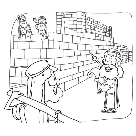 Nehemiah rebuilt the Jerusalem's Walls Nehemiah Craft, Nehemiah Rebuilds The Wall Craft, Rebuilding The Temple, Christian Clipart, Sunday School Coloring Pages, Sabbath School, Children Crafts, Bible Story Crafts, Preschool Craft