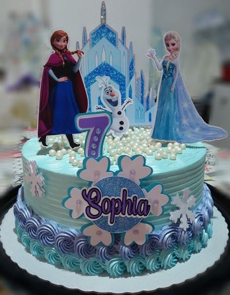 Frozen Cake Designs, Anna Frozen Cake, Princess Theme Cake, Frozen Birthday Party Cake, Pastel Frozen, Elsa Cake Frozen, Rodjendanske Torte, Twin Birthday Cakes, Elsa Cake