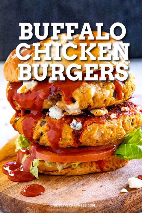 Ground Buffalo Chicken, Chicken Burger Sauce, Cheeseburger Recipes Homemade, Blue Cheese Chicken, Buffalo Chicken Burgers, Grilled Burger Recipes, Ground Chicken Burgers, Grilled Buffalo Chicken, Blue Cheese Burgers