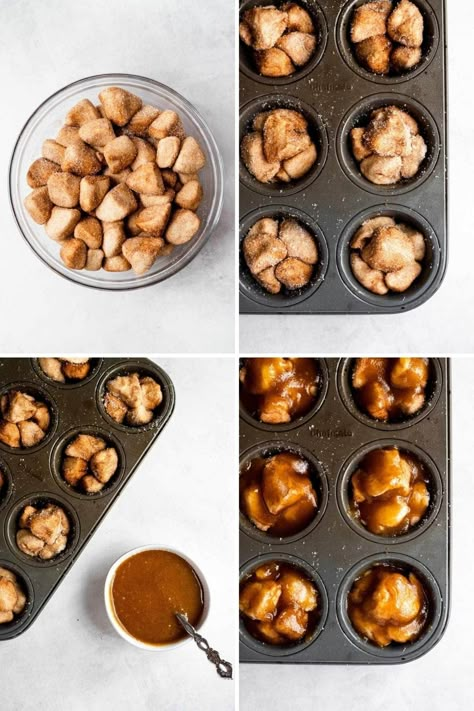 Monkey Bread Muffin Tin, Muffin Tin Monkey Bread, Cinnamon Roll Monkey Bread Muffins, Monkey Bread 1 Can Biscuits, Individual Monkey Bread Muffin Tins, Canned Cinnamon Roll Monkey Bread, Monkey Bread In Muffin Tins, Monkey Bread Muffins Easy, Mini Monkey Bread Muffins