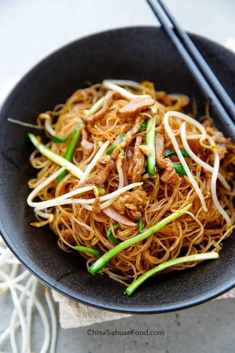 pork mein fun|chinasichuanfood.com Beef Mei Fun Recipe, Pork Chow Fun Recipe, Mei Fun Noodles, Mei Fun Recipe, Chow Mei Fun, Char Sui Pork, Pork Chow Mein, Mei Fun, Chow Fun Recipe