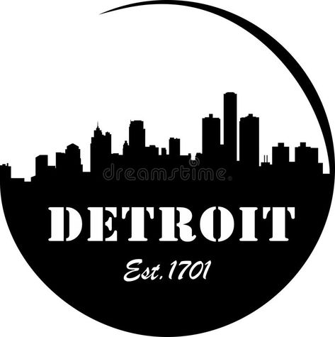 Detroit Skyline Tattoo, Skyline Tattoo, Detroit Skyline, Sign Illustration, Skyline Painting, Est Sign, Sleeve Ideas, Mandala Tattoo Design, Sleeves Ideas