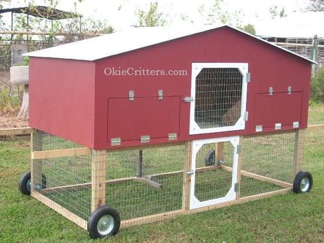 portable chicken coops on wheels plans | chicken Tractor coop on wheels FOR SALE ADOPTION from Nowata Oklahoma ... Coop On Wheels, Chicken Coop On Wheels, Cheap Chicken Coops, Chicken Coop Pallets, Mobile Chicken Coop, Birds House, Backyard Animals, Walk In Chicken Coop, Chicken Barn