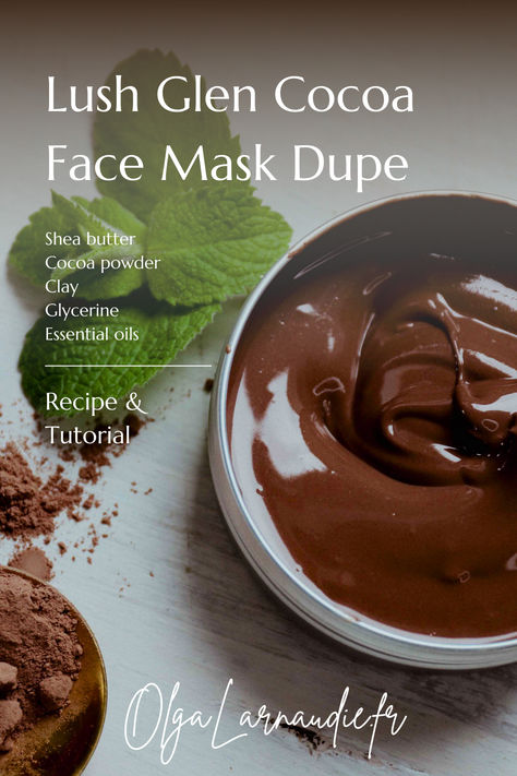 A luxurious face mask inspired by iconic Glen Cocoa from Lush - easy recipe! 

#facemask #lushinspired #chocolatefacemask Lush Face Mask Diy, Cocoa Face Mask, Lush Face Mask, Holistic Spa, Spa Suite, Chocolate Face Mask, Charcoal Face Mask, Face Mask Recipe, Diy Cosmetics