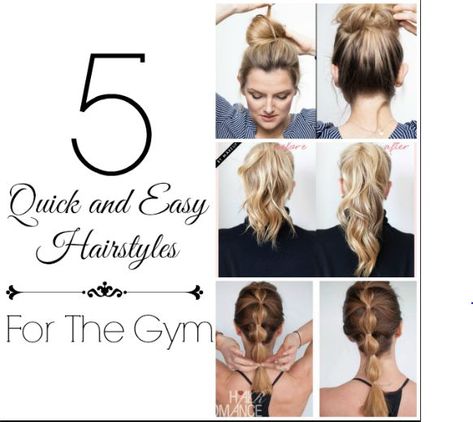 5 Quick and Easy Hairstyles for the Gym | Six Sisters' Stuff Hairstyles For The Gym, Quick And Easy Hairstyles, Easy Hairstyles For Kids, Pic Collage, Six Sisters Stuff, Six Sisters, Easy Hairstyles Quick, Gym Hairstyles